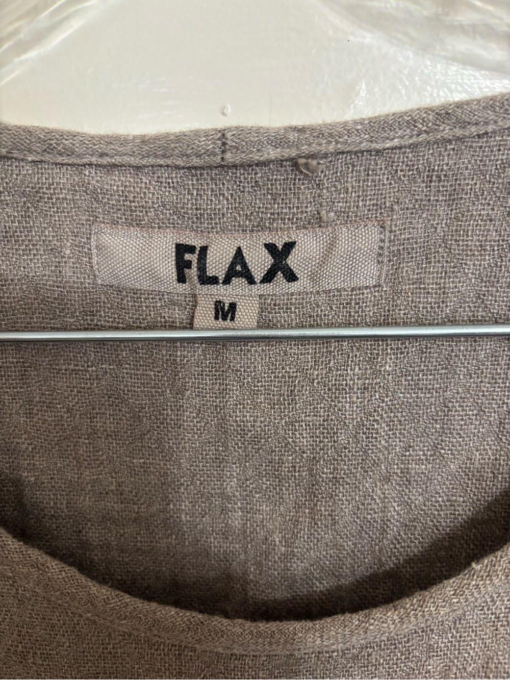 Flax 3/4 sleeved linen tunic size medium - Picture 2 of 5